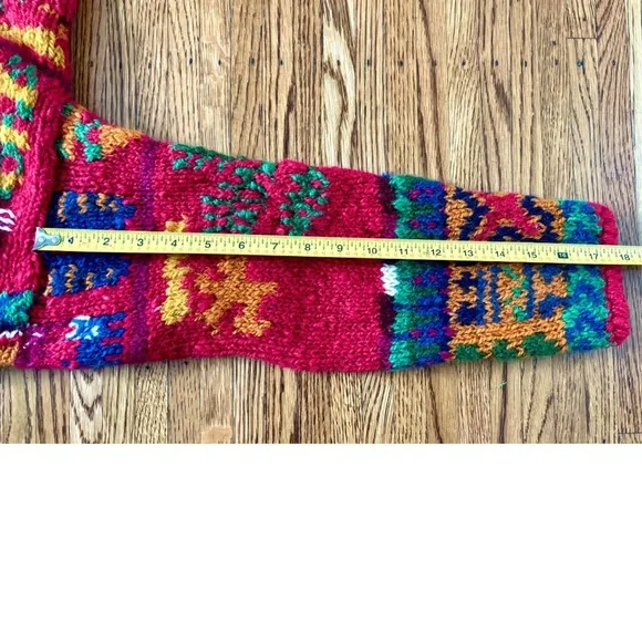 Vintage Express TRICOT Hand Knit Cat Wool Oversized Cardigan Sweater M/L - Picture 6 of 11